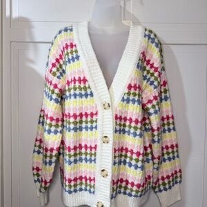 Blu Pepper Multicolor Button-Up Cardigan